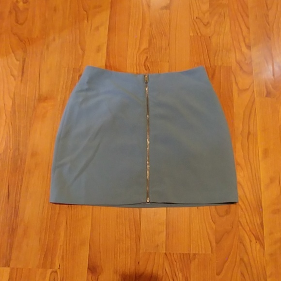 Dusty blue zipper skirt - Picture 1 of 4